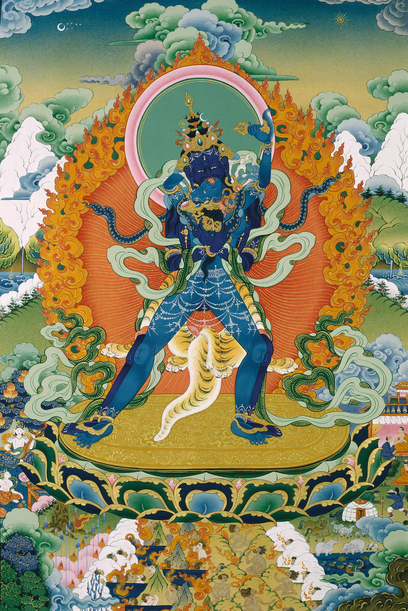 A Tibetan Thongka representing the energies of sexual union